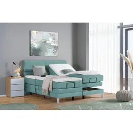 Uno Boxspringbett, Blau, ¦ Maße cm, 160x200 cm, Goldenes M, Made in EU, gepolstertes Kopfteil, Stoffauswahl, Topper durchgehend, in verschiedenen Größen erhältlich, Partnermatratze mit durchgehendem Bezug, Kopfteilauswahl, Schlafzimmer, Betten, Doppelbetten