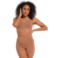 Magic Bodyfashion Shapinghose Booty Booster Short herausnehmbare Einlegepads braun