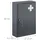 Relaxdays Medizinschrank, grau/weiß, HxBxT: 32 x 21,5 x 9,5 cm,