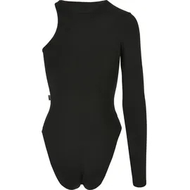 URBAN CLASSICS Organic Stretch Asymmetric Langarm-body Black 2XL