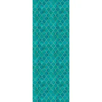 Queence Vinyltapete Aurora 90x300 cm 90 g Blau/Türkis