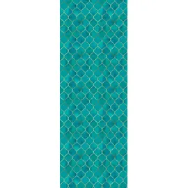 Queence Vinyltapete Aurora 90x300 cm 90 g Blau/Türkis