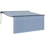 vidaXL Einziehbare Markise 350 x 250 cm blau