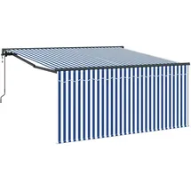 vidaXL Einziehbare Markise 350 x 250 cm blau