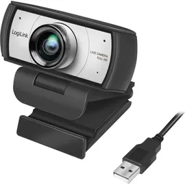 Logilink UA0377 Full HD-Webcam Klemm-Halterung, Mikrofon