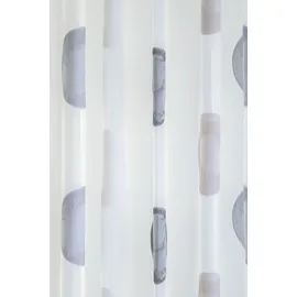 Homing Vorhang HOMING "Kaleo" Gr. 1, weiß (weiß, grau), B:140cm H:245cm, Scherli, Polyester, Gardinen, Vorhang mit verdeckten Schlaufen Kaleo weiß/grau 140x245cm