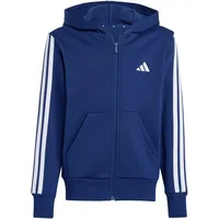 Adidas Unisex Kinder Essentials Full Zip Hoodie, Dark Blue/White,