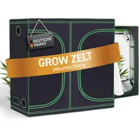 Rapid Teck® Grow Zelt (200 x 200 x 200 cm) Home Grow Tent | Indoor Growzelt | schwarz grün | Growroom Growschrank Darkroom Pflanzenzelt Gewächshaus Zuchtzelt Growzelt