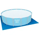 BESTWAY Pool Bodenplane 488 x 488 cm blau Polyethylen für Pools bis Ø 457 cm