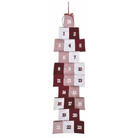 Spetebo Adventskalender mit 24 Taschen - zum hängen -
