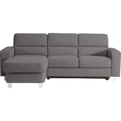 Ecksofa ALINA, grau (grau tta 19), B:264cm H:90cm T:167cm, Struktur TTA (100% Polyester), Sofas