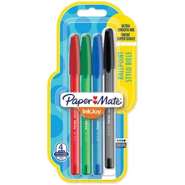 Paper Mate InkJoy 100ST Kugelschreiber mittlere Spitze (1,0 mm) rot/grün/blau/schwarz 4 Stück