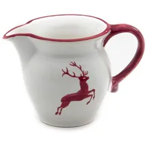 Gmundner Keramik - Bordeauxr. Hirsch, Milchgießer Cup 0,5 Liter
