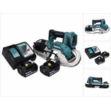 Makita DPB 183 RT Akku Bandsäge 18 V 66 mm Brushless + 2x Akku 5,0 Ah + Ladegerät