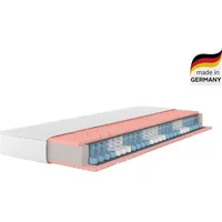 fan Taschenfederkernmatratze »Loona, 7 Zonen Matratze 90x200 cm, 140x200 cm & weitere Größen,«, 24 cm hoch, 420 Federn, (1 St., 1-tlg.), Matratzen H2-H4, ergonomisch, atmungsaktiv, 420 Federn bei 100x200 cm weiß