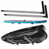 QLS Dachbox Wandhalterung WSB O grau 82 cm aus Stahl zur Aufbewahrung von Dachkoffer Gartengeräte Skibox Sportgeräte Surfbrett iSUP
