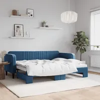 VidaXL Tagesbett Ausziehbar Blau 80x200 cm Samt
