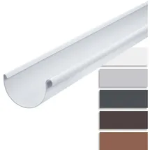 Inefa Dachrinne halbrund 200 cm NW 100 Kunststoff PVC Weiß