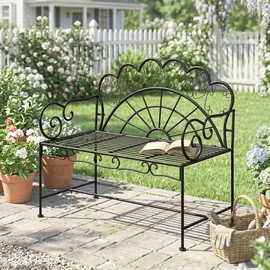 Outsunny Gartenbank 107 x 56 x 92 cm Schwarz
