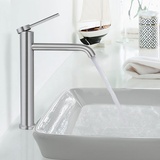 PHASAT Wasserhahn Bad Wasserhahn Aufsatzwaschbecken, Hoch Aufsatzwaschbecken Armatur Mischbatterie Einhebelmischer Waschbecken Armatur PTMP01L