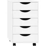 Woltu Rollcontainer 40 x 66,5 x 40 cm weiß