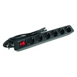 1St. Protec.class PTSDS 6S PTSDS 6s 6fach mit Schalter schwarz