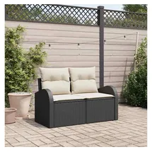 vidaXL Gartensofa Loungesofa schwarz