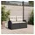 vidaXL Gartensofa Loungesofa schwarz