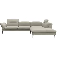 flexlux Ecksofa FLEXLUX "Salino, Funktionssofa mit Ottomane, Relaxsofa, Ecksofa", beige (natural), B:287cm H:88cm T:239cm, 100% Polyester, Sofas, Ecksofa, Sofa mit Arm- und Kopfteil-Verstellungen, Kaltschaum & Stahl-Wellen
