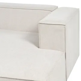 Beliani Ecksofa 3-Sitzer VERNON Stoff Hellbeige linksseitig