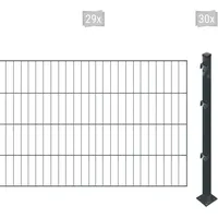 Arvotec Einstabmattenzaun 58 m x 80 cm grau/Kunststoff