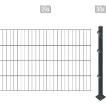 Arvotec Einstabmattenzaun 58 m x 80 cm grau/Kunststoff