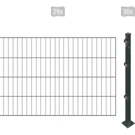 Arvotec Einstabmattenzaun 58 m x 80 cm grau/Kunststoff