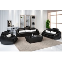 JVmoebel Sofa Luxus Sofagarnitur 3+1+1 Sitzer Wohnzimmer Designer Möbel, Made in Europe schwarz