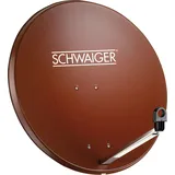 Schwaiger SAT Spiegel Stahl 75cm Satellitenschüssel ASTRA HD tauglich ziegelrot