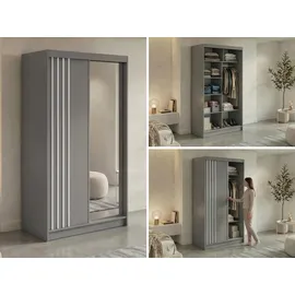MKS Schiebetürenschrank DIANA 120 x 216 x 61 cm Grau