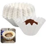 Jinsion 100 Stück 45/155mm Korbfiltertüten, Kaffeefilter Weiß, Korb-Kaffeefilter, Coffee Filters Paper, Kaffefilter für Kaffeemaschinen