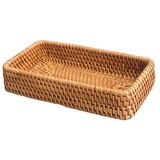 POOSR Handgewebter Korb Zur Aufbewahrung Rattan Ablage Weiden KöRbe Brot Lebensmittel FrüHstüCk Display Box Hause Dekoration-C