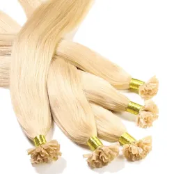 hair2heart Bonding Extensions Echthaar #9/0 Lichtblond 0,5g Haarextensions 25 ct Nude Damen 