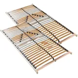 Lattenrost 160x200 cm vormontiert 28 Latten 5-Zonen belastbar ca. 150 Kg Birkenschichtholz