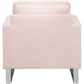 Beliani Sessel Vind Textil 76 x 82 x 82 cm Rosa