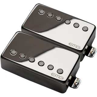 EMG - Electric Moving Green EMG 57/66 Humbucker Gitarren-Tonabnehmer-Set für Steg und Hals, Schwarzes Chrom