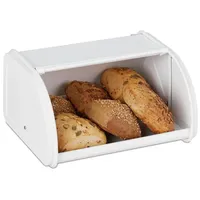 Relaxdays Brotkasten weiß Weiß