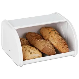 Relaxdays Brotkasten weiß Weiß