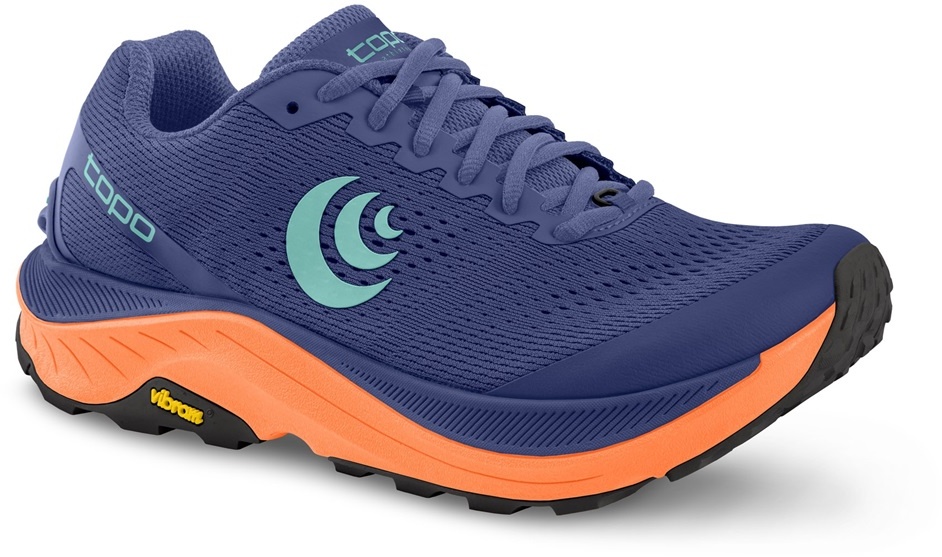 Topo Trail-Laufschuhe Ultraventure 3 (Stabilität, Langstrecke, breitere Zehenbox) purple/orange Damen