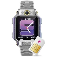 imoo Kids Watch X10 Smartwatch für Kinder, GPS und Telefonfunktion, Datenschutz & Eltern-App, Lange Akkulaufzeit, SOS, wasserdicht, Telekom SIM-Karte, 30 € Amazon-Gutschein nach Registrierung (grau)