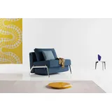 Innovation Living Schlafsessel Cubed Stoff 97 x 78 x 96 cm Blau mit Kissen