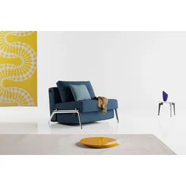 Innovation Living Schlafsessel Cubed Stoff 97 x 78 x 96 cm Blau mit Kissen