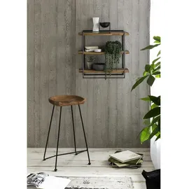 SIT Möbel Live Edge Barhocker 38 x 75 x 37 cm Schwarz