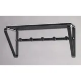 Haku-Möbel HAKU Möbel Wandgarderobe schwarz Metall 5 Haken 45,0 x 20,0 cm
